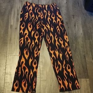 Mens pajamas with fire design